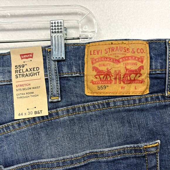 NEW Levis Mens Size 44x30 559 Stretch Relaxed Straight Fit Jeans NWT $69.50 - Picture 7 of 9